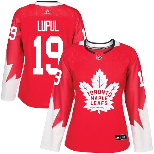 Adidas Maple Leafs #19 Joffrey Lupul Red Team Canada Authentic Women's Stitched NHL Jersey - Click Image to Close